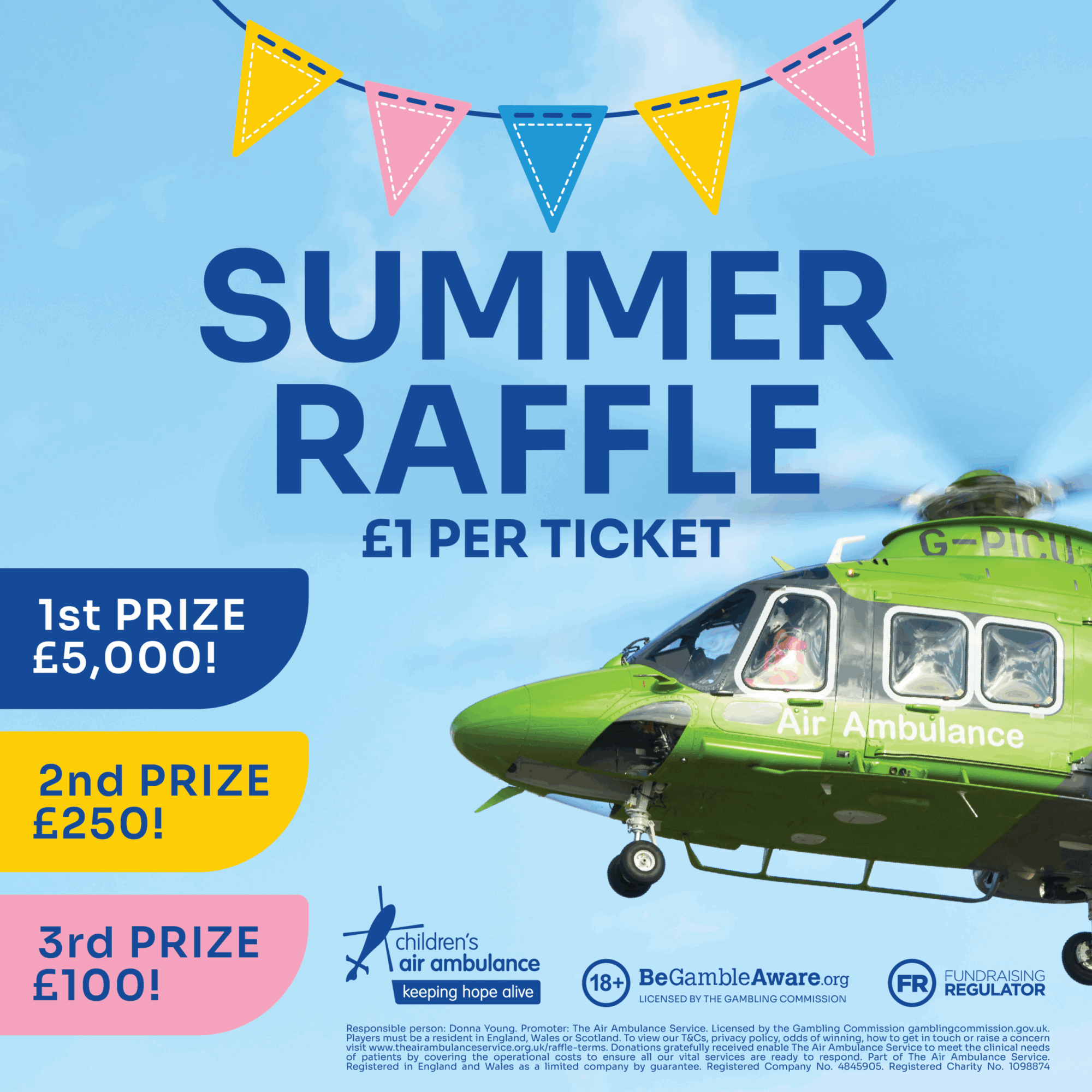 Helicopter Raffle Charity Raffle - National Children's Air Ambulance