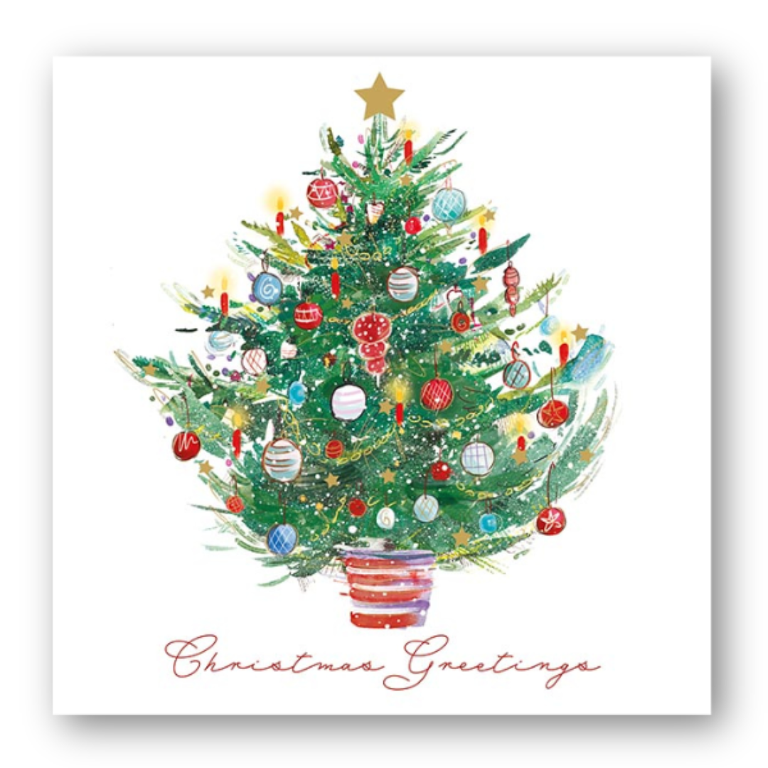 Decorated Tree - Pack Of 10 Christmas Cards - The Air Ambulance Service