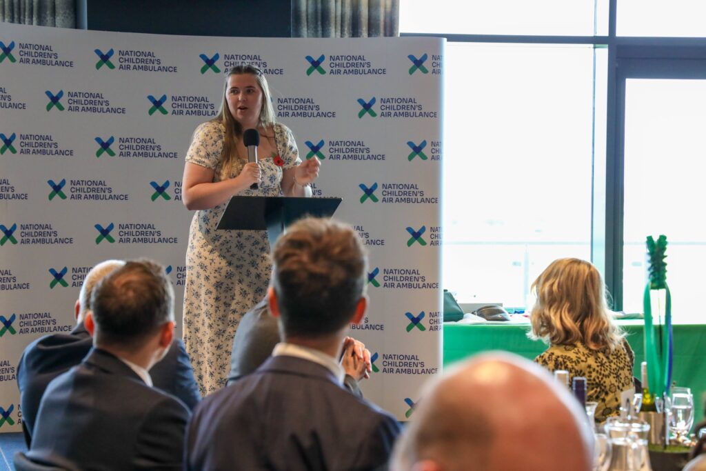 Emily Arnott sharing Mila's transfer story