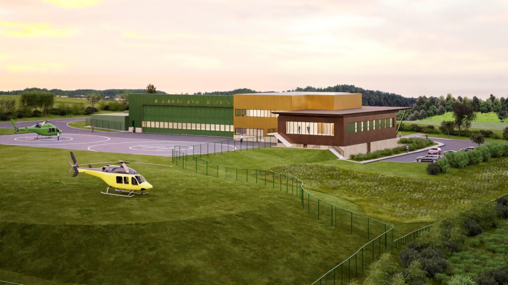 An impression of what the outside of the new base could look like