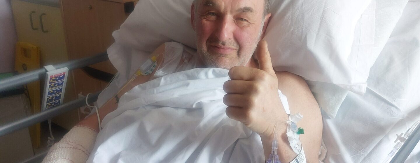 Joe in hospital