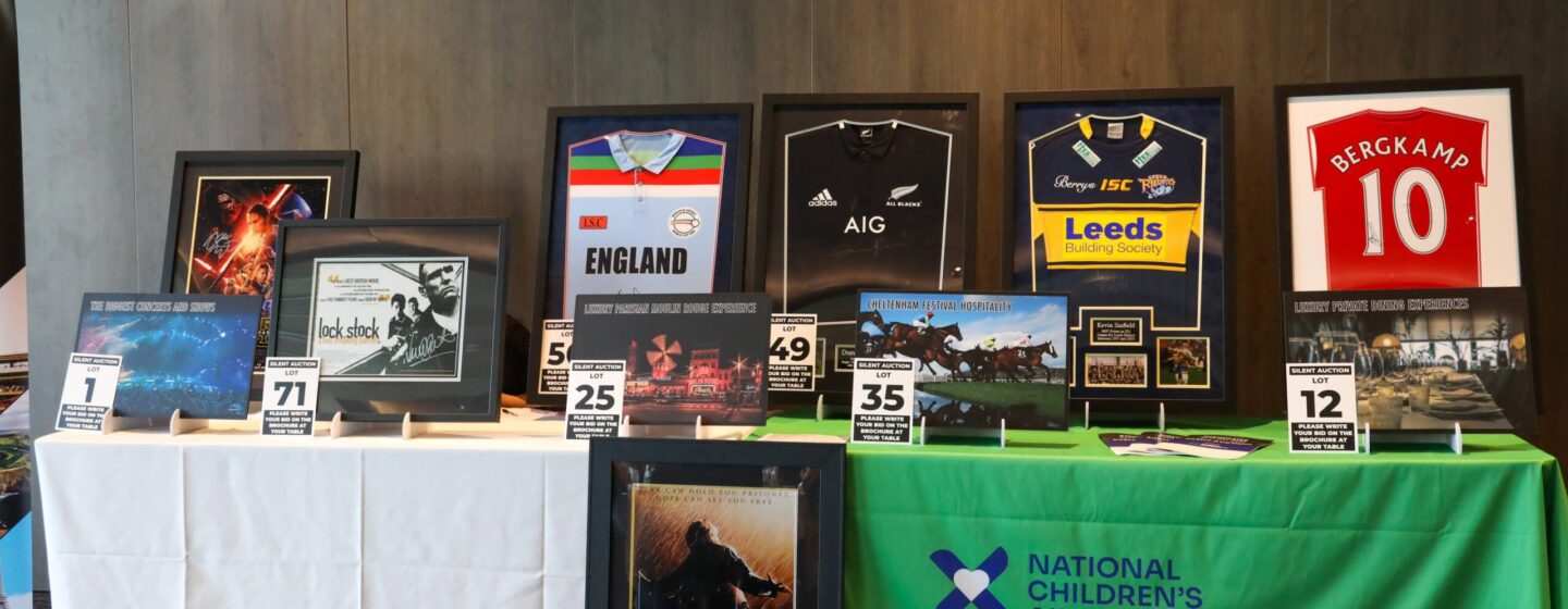 Prizes for the silent auction at Doncaster Race Day