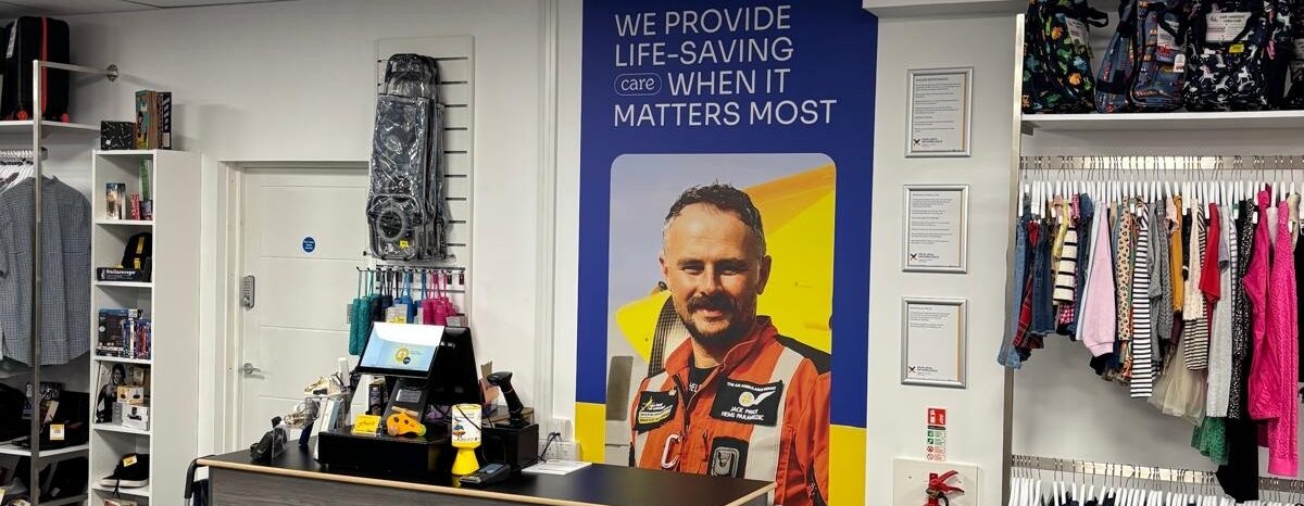 Inside our Long Eaton store, the cashier's desk.