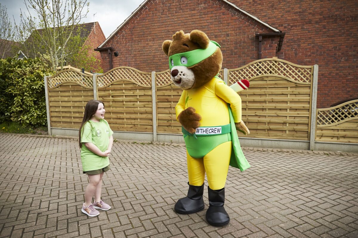 National competition winner meets her mascot creation