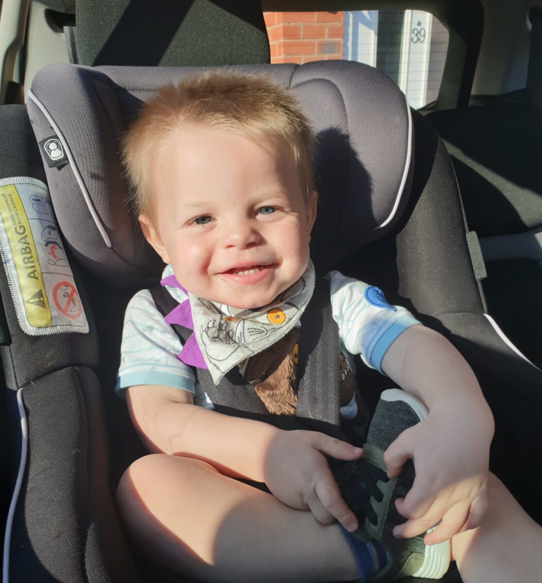 Taunton toddler flown by Children’s Air Ambulance turns two