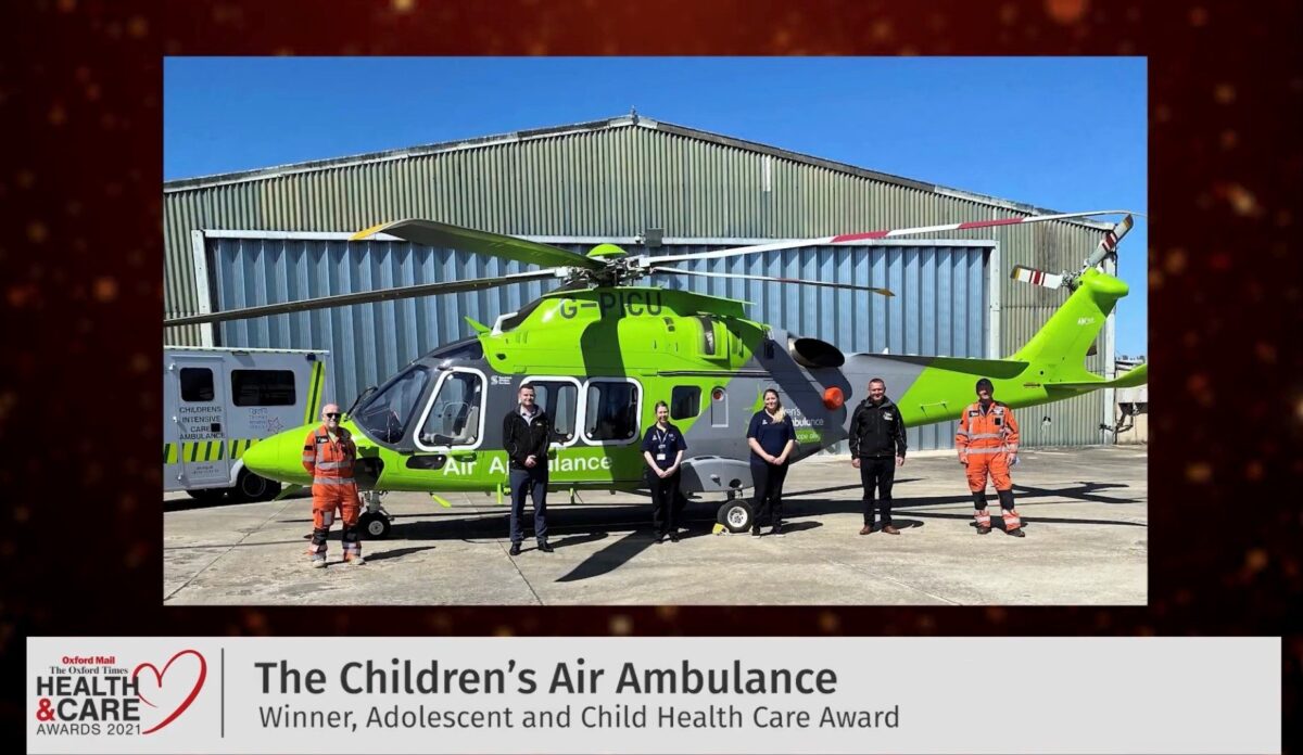 Children’s Air Ambulance win prestigious healthcare award