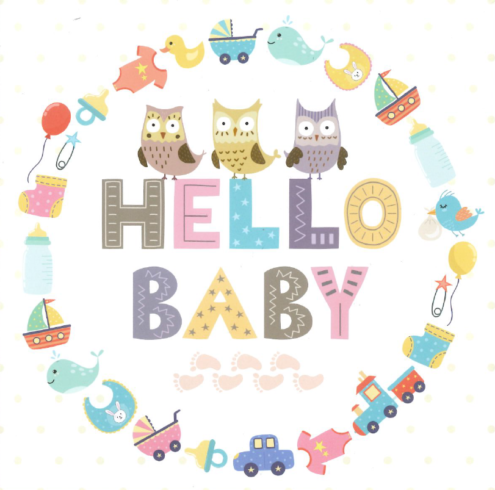 Hello Baby Greetings Card