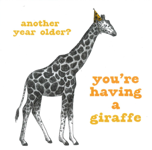You’re Having A Giraffe Birthday Greetings Card