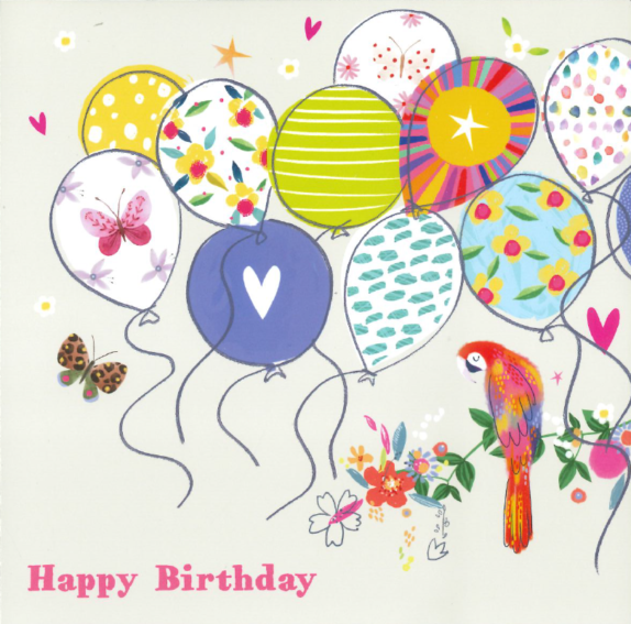 Birthday Balloons Greetings Card