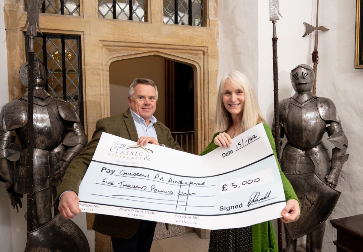 Sherborne Classic and Supercars Show awards generous grant to vital children’s charity