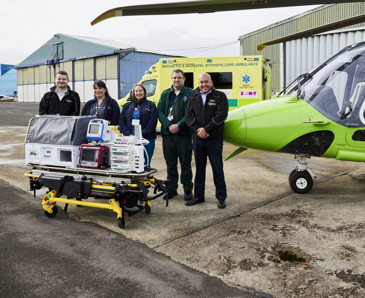 National charity and Southampton Oxford transport team for critically ill babies set to help save more lives with England’s first helicopter incubator
