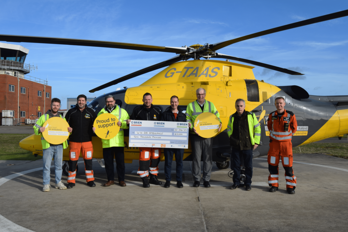 Cubbington contractors donate an incredible £10,000 to support lifesaving charity