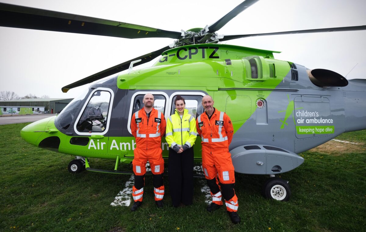 Lifesaving new arrival welcomed to Gamston as children’s charity touches down