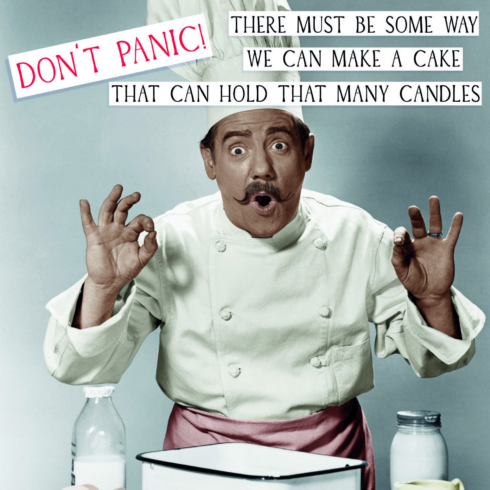 Don’t Panic Funny Birthday Card