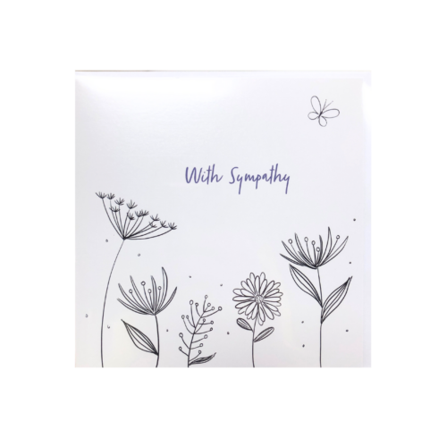 Front of With Sympathy Greetings Card