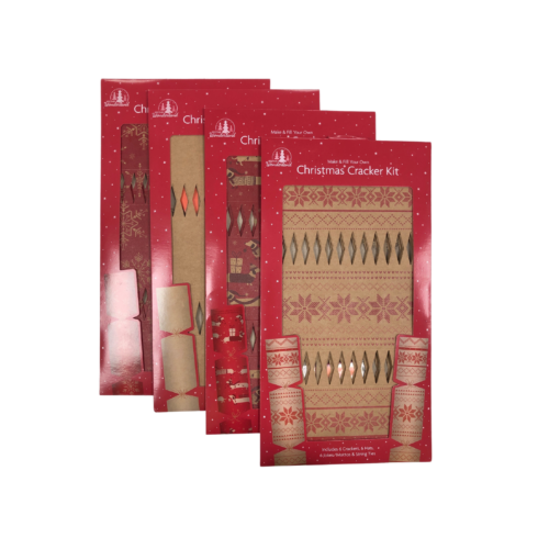 front of make your own christmas crackers set