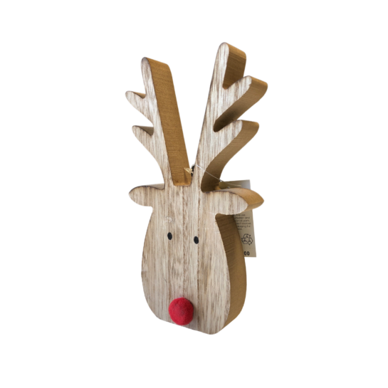 Front of Decorative Wooden Reindeer Head