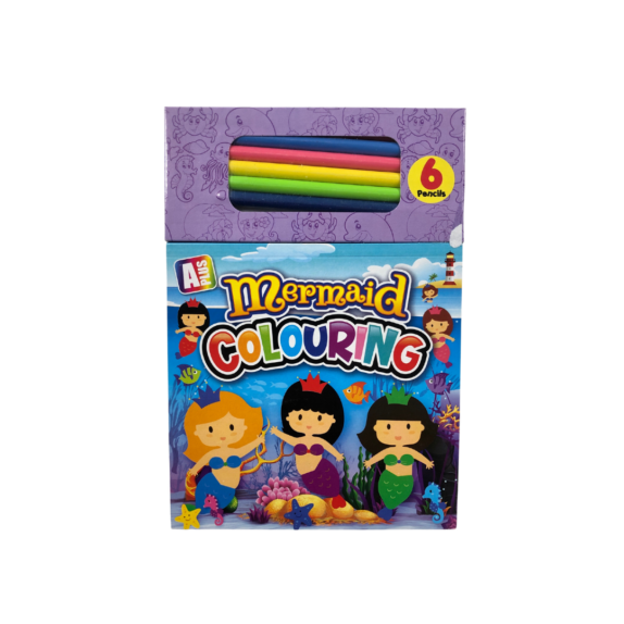 Kids Colouring Book and Pencils.