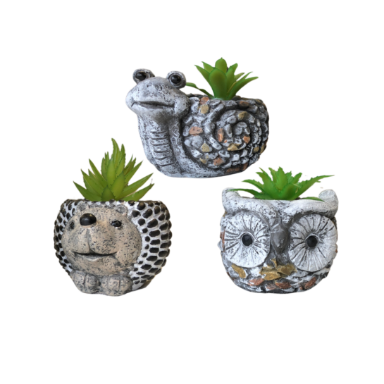 assorted artificial animal plants
