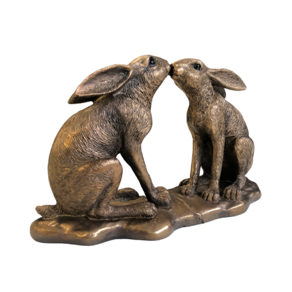 Bronzed Hares Statue