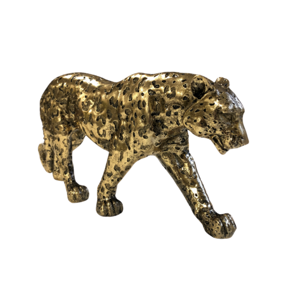 Large Gold Leopard Statue