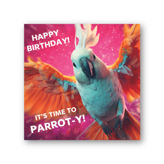 Party Parrot Birthday Card