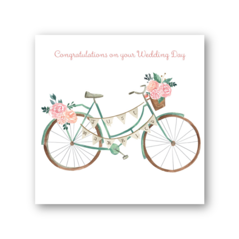 Wedding Day Bicycle Card
