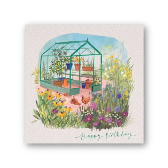Greenhouse Garden Greetings Card