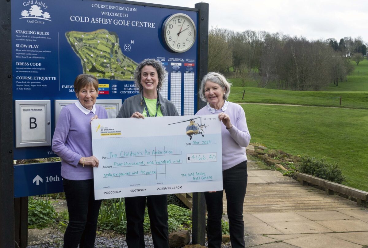 Northamptonshire Golf Centre raises over £4,000 to support lifesaving children’s charity