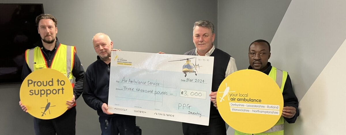 Northamptonshire business raises £3,000 to support local lifesaving charity