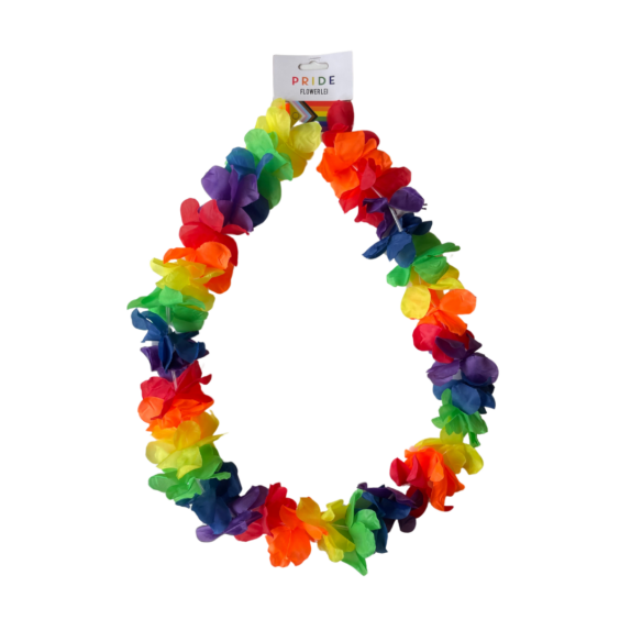 An alternative view of the pride flower lei, a part of the Pride Month Celebration Set