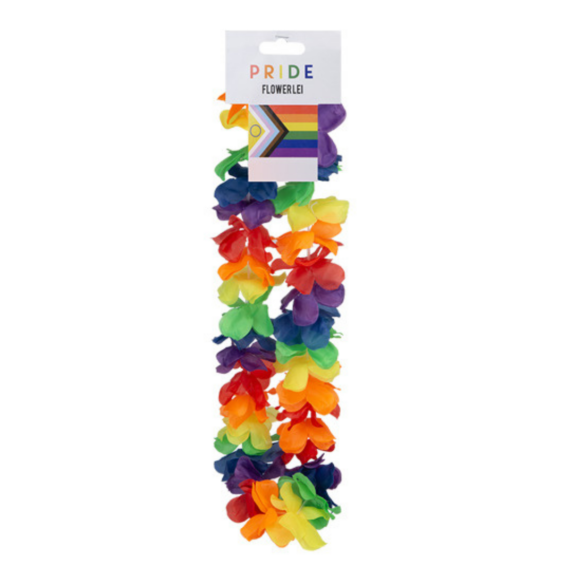 An front on view of the pride flower lei, a part of the Pride Month Celebration Set