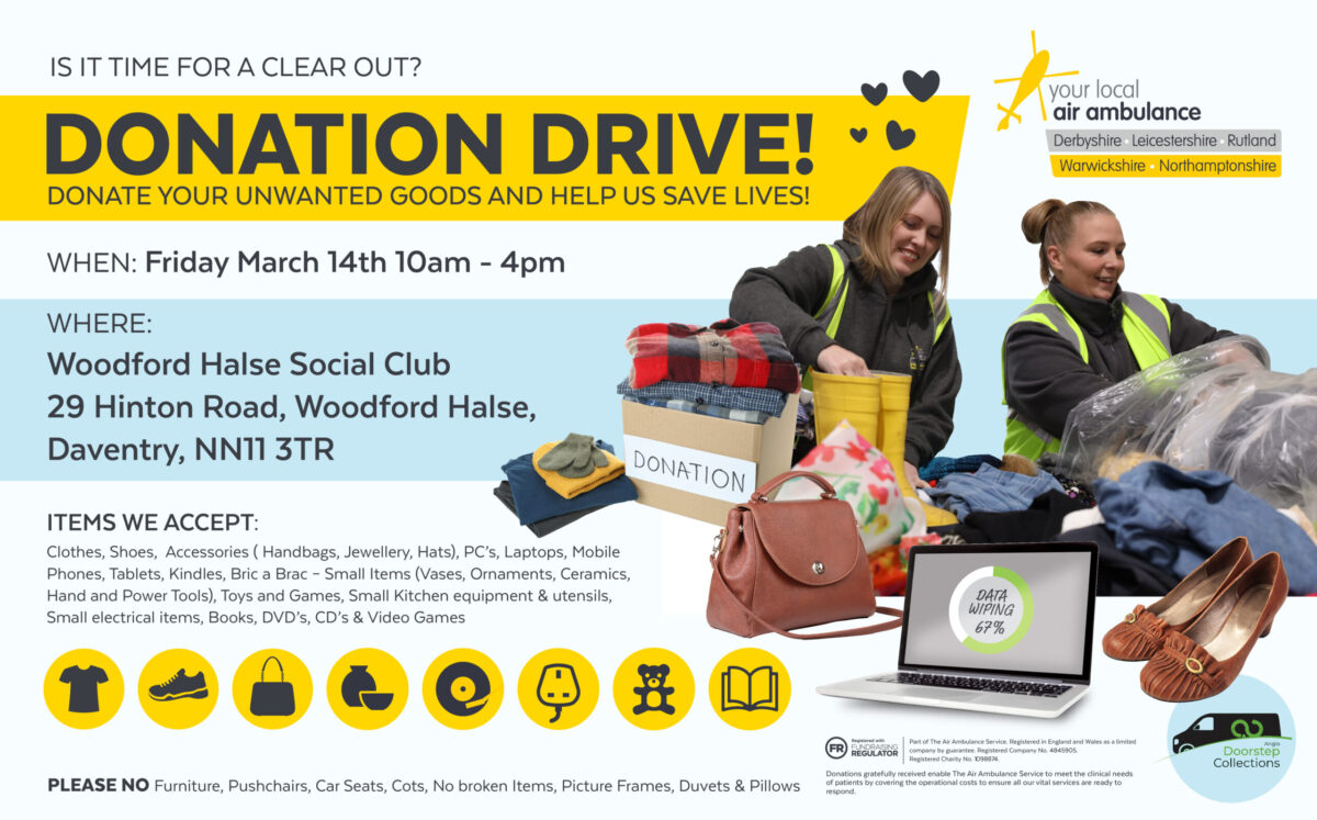Charity donation drive-in day to fund further lifesaving missions