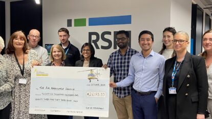 RSM receive cheque for their fundraising